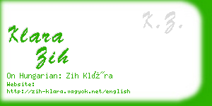 klara zih business card